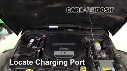 2018 Jeep Wrangler JK Unlimited Sahara 3.6L V6 Climatisation Ajouter du réfrigérant