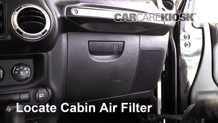 Cabin Air Filter Replacement: 2018 Jeep Wrangler JK Unlimited Sahara  V6