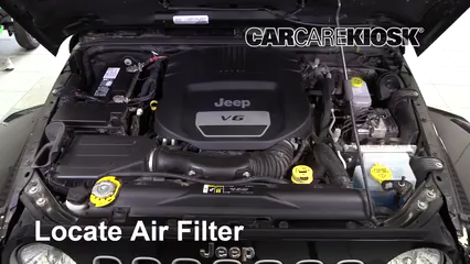 2018 Jeep Wrangler JK Unlimited Sahara 3.6L V6 Air Filter (Engine) Replace