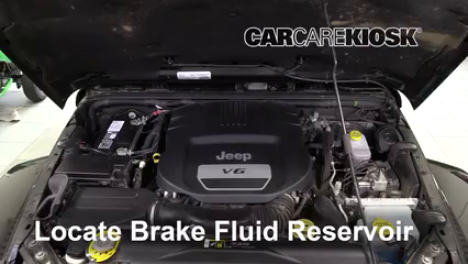 2018 Jeep Wrangler JK Unlimited Sahara 3.6L V6 Brake Fluid Check Fluid Level