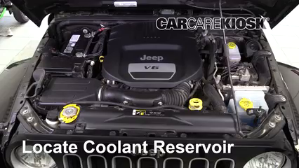 Coolant Level Check on a 2018 Jeep Wrangler JK Unlimited Sahara  V6