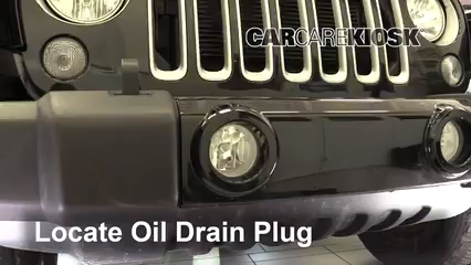 2018 Jeep Wrangler JK Unlimited Sahara 3.6L V6 Oil Change Oil and Oil Filter