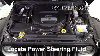 Check Power Steering Level: 2018 Jeep Wrangler JK Unlimited Sahara  V6