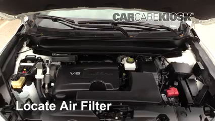 2018 Nissan Pathfinder S 3.5L V6 Air Filter (Engine) Check