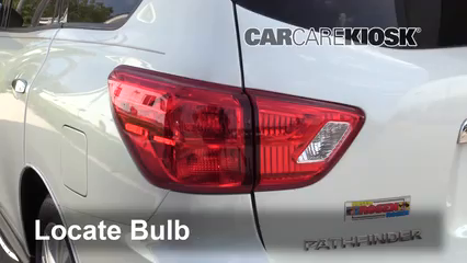 2018 Nissan Pathfinder S 3.5L V6 Lights Brake Light (replace bulb)