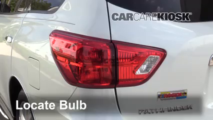 2018 Nissan Pathfinder S 3.5L V6 Lights Tail Light (replace bulb)