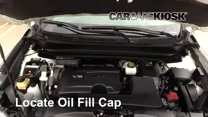 2018 Nissan Pathfinder S 3.5L V6 Aceite Agregar aceite