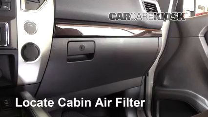 2018 Nissan Titan SV 5.6L V8 Extended Cab Pickup Filtre à air (intérieur) Changement