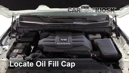 2018 Nissan Titan SV 5.6L V8 Extended Cab Pickup Aceite Agregar aceite