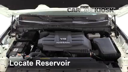 2018 Nissan Titan SV 5.6L V8 Extended Cab Pickup Líquido limpiaparabrisas Agregar líquido