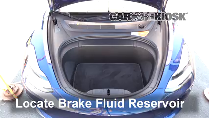 2018 Tesla 3 Electric Brake Fluid Check Fluid Level