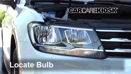 2018 Volkswagen Tiguan SE 2.0L 4 Cyl. Turbo Éclairage Feux de croisement (remplacer l'ampoule)