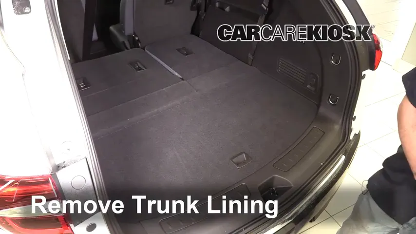 Buick Enclave spare tire lowering mechanism cutout insulation