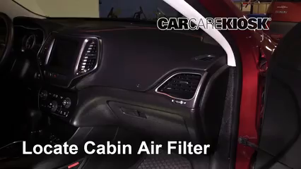 2019 Jeep Cherokee Trailhawk Elite 3.2L V6 Air Filter (Cabin) Check