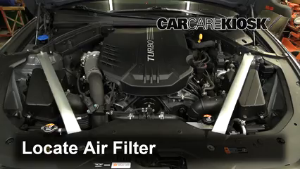 2020 Genesis G70 3.3L V6 Turbo Filtro de aire (motor)
